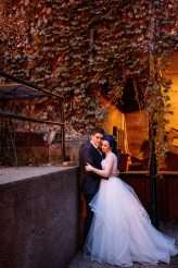 Emo Wedding Blue Hair Pink Dress 24