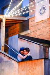 Emo Wedding Blue Hair Pink Dress 26