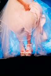 Emo Wedding Blue Hair Pink Dress 28