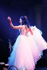 Emo Wedding Blue Hair Pink Dress 29