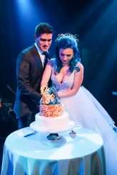 Emo Wedding Blue Hair Pink Dress 39