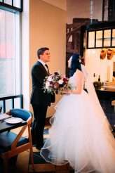 Emo Wedding Blue Hair Pink Dress 4