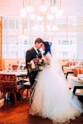 Emo Wedding Blue Hair Pink Dress 6