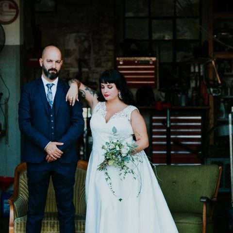 Industrial French Wedding with a Pin Up 1950s Vibe (50)