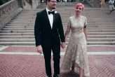 Marie Antoinette NYC Modern Pink Hair Wedding 10