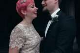 Marie Antoinette NYC Modern Pink Hair Wedding 13