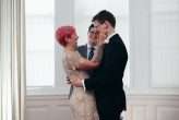 Marie Antoinette NYC Modern Pink Hair Wedding 41