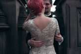 Marie Antoinette NYC Modern Pink Hair Wedding 9