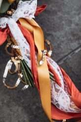 Rooftop Lovefest NYC Wedding Leather Jacket Sequin Jacket Pompoms Elopement 1