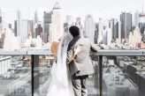 Rooftop Lovefest NYC Wedding Leather Jacket Sequin Jacket Pompoms Elopement 46