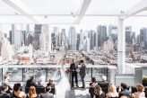 Rooftop Lovefest NYC Wedding Leather Jacket Sequin Jacket Pompoms Elopement 6