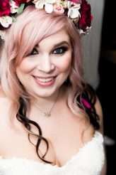 Skulls Flowers Burgundy Autumn Wedding Pink Hair 21