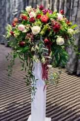 Skulls Flowers Burgundy Autumn Wedding Pink Hair 26