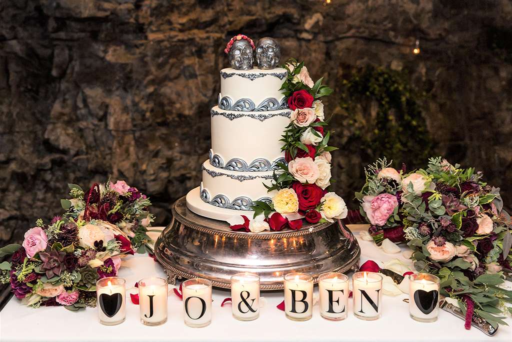 Moody Autumnal Wedding With Skulls And Flowers Rock N Roll