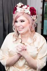 Skulls Flowers Burgundy Autumn Wedding Pink Hair 6