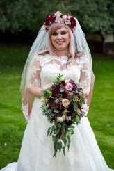 Skulls Flowers Burgundy Autumn Wedding Pink Hair 65