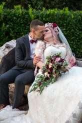 Skulls Flowers Burgundy Autumn Wedding Pink Hair 69