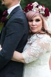 Skulls Flowers Burgundy Autumn Wedding Pink Hair 70