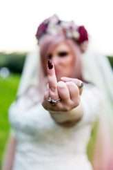 Skulls Flowers Burgundy Autumn Wedding Pink Hair 72