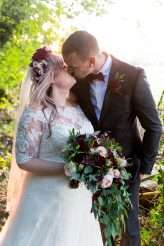 Skulls Flowers Burgundy Autumn Wedding Pink Hair 73