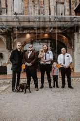 Dark Vintage Inspired Medieval Wedding Tattooed Bride Groom 10