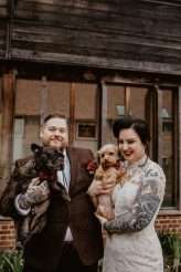 Dark Vintage Inspired Medieval Wedding Tattooed Bride Groom 44