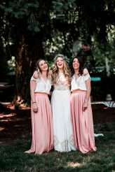 Natural Bohemian Boho Backyard Wedding Succulents Macrame 11