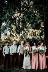 Natural Bohemian Boho Backyard Wedding Succulents Macrame 29