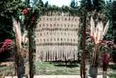 Natural Bohemian Boho Backyard Wedding Succulents Macrame 39