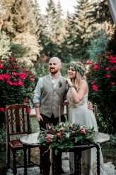 Natural Bohemian Boho Backyard Wedding Succulents Macrame 69