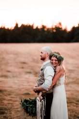 Natural Bohemian Boho Backyard Wedding Succulents Macrame 81