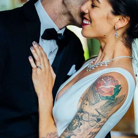 Vintage Sentimental New York Long Island Metropolitan Wedding Tattooed Bride 22