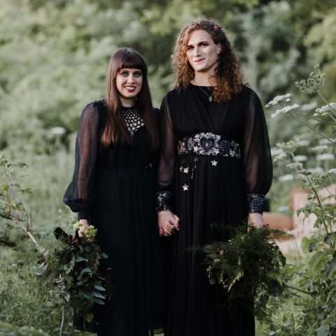 Gothic Handfasting Vow Renewal in the Woods (27)