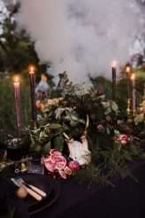 Gothic Handfasting Vow Renewal in the Woods (30)