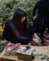 Gothic Handfasting Vow Renewal in the Woods (32)