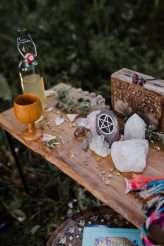 Gothic Handfasting Vow Renewal in the Woods (43)