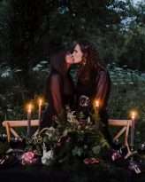Gothic Handfasting Vow Renewal in the Woods (46)
