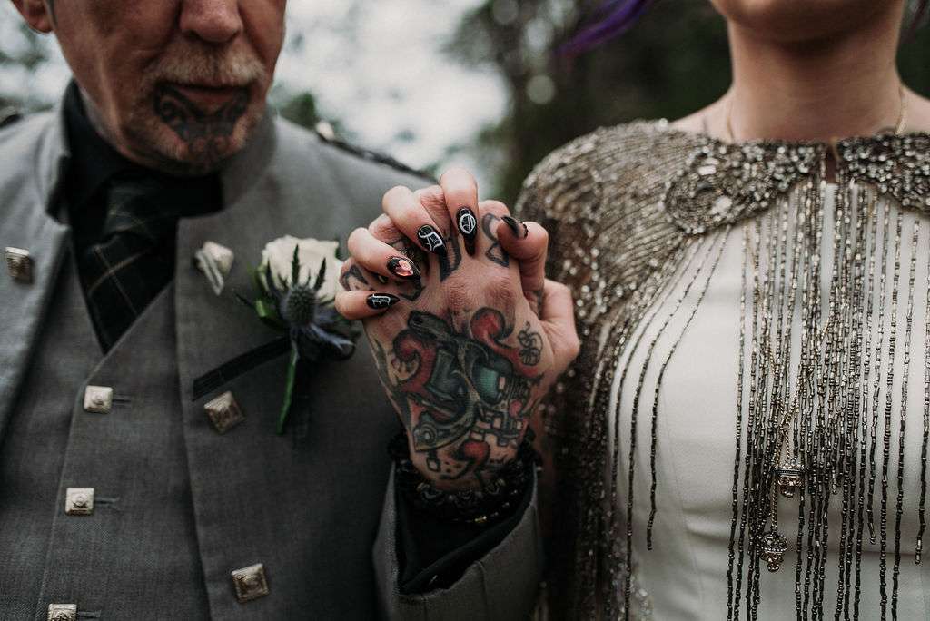 Til Death Do Us Part: Skull Themed Tattoo Artists’ Wedding · Rock n