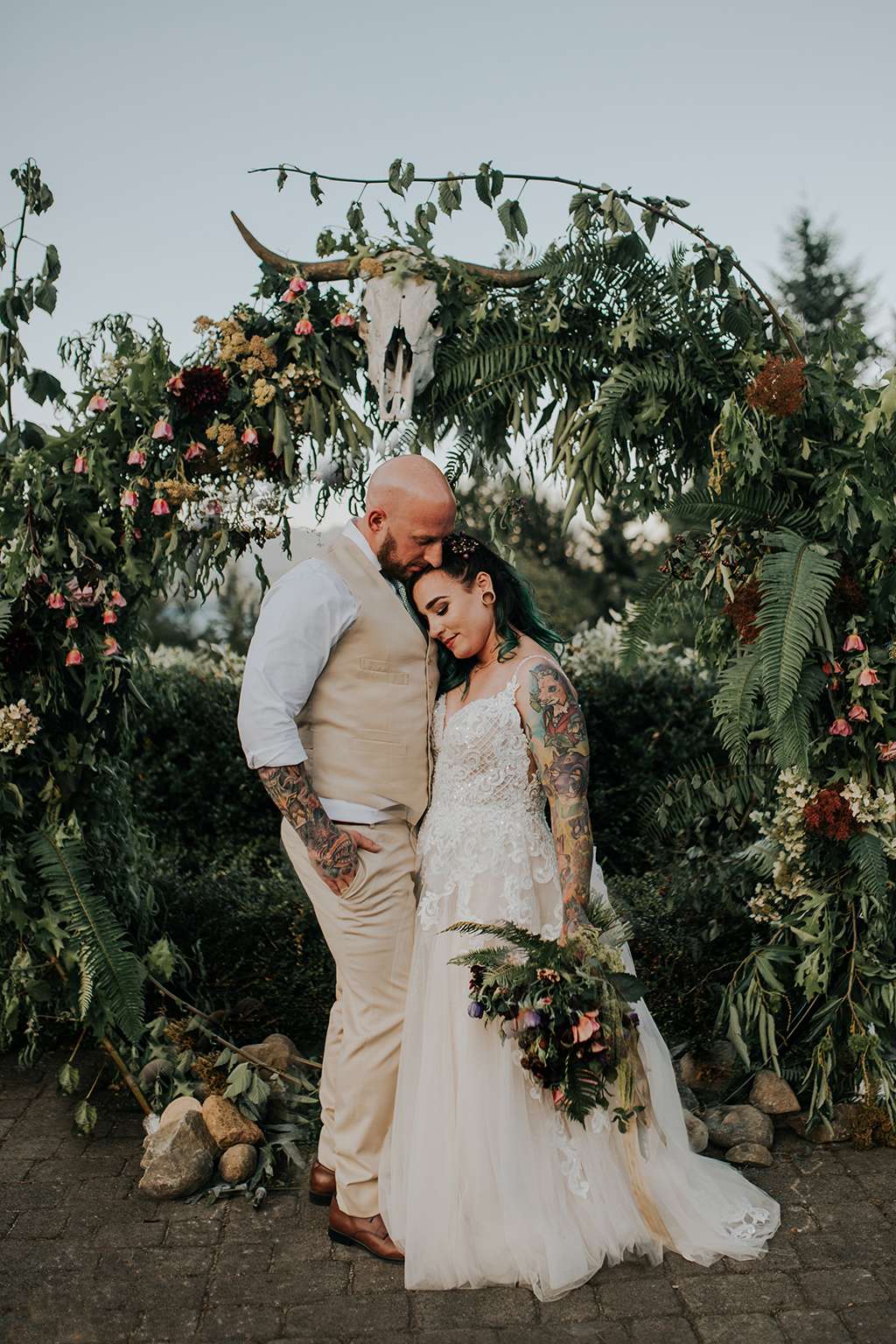 forest themed wedding dress