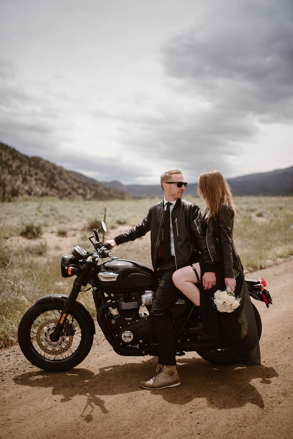 A Great Adventure Colorado Motorbike Elopement with All Black