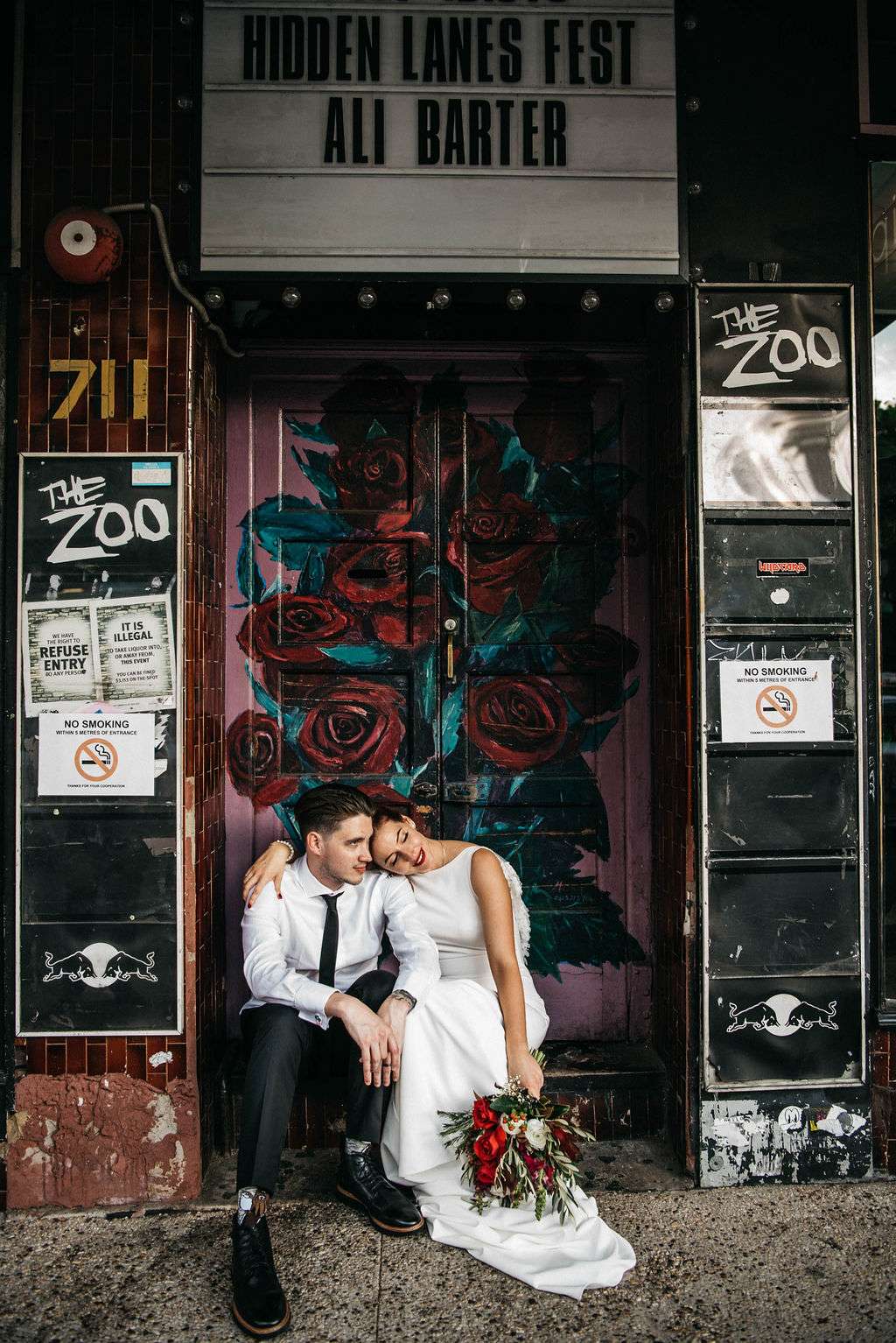 Elegant Dive Bar Wedding Down Under Rock N Roll Bride