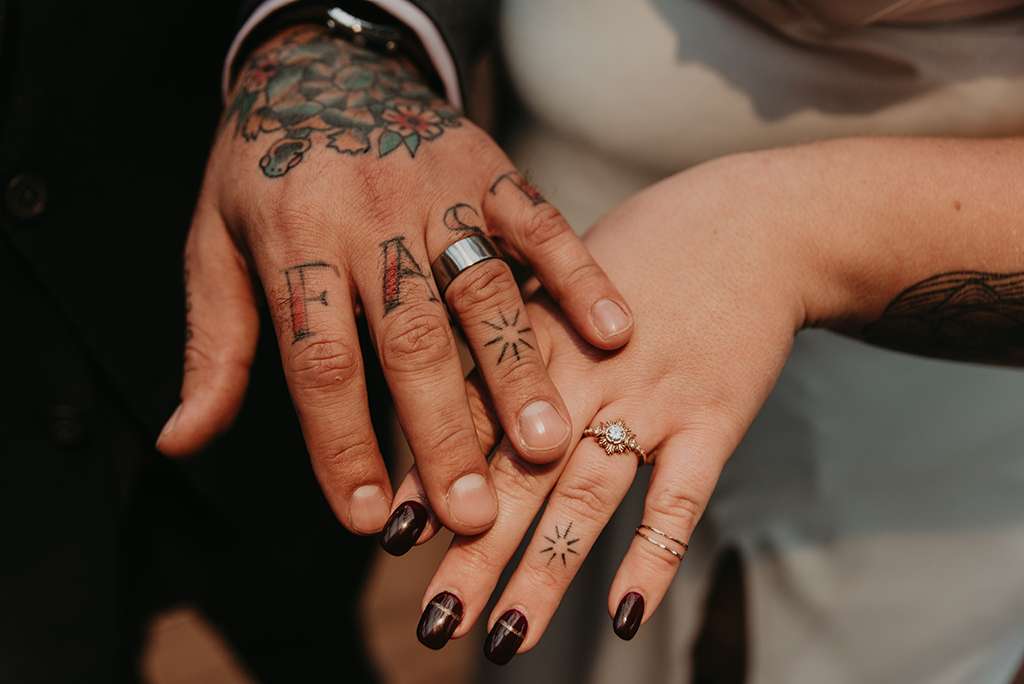 25 Creative Soulmate Wedding Ring Tattoos For Couples (2024)