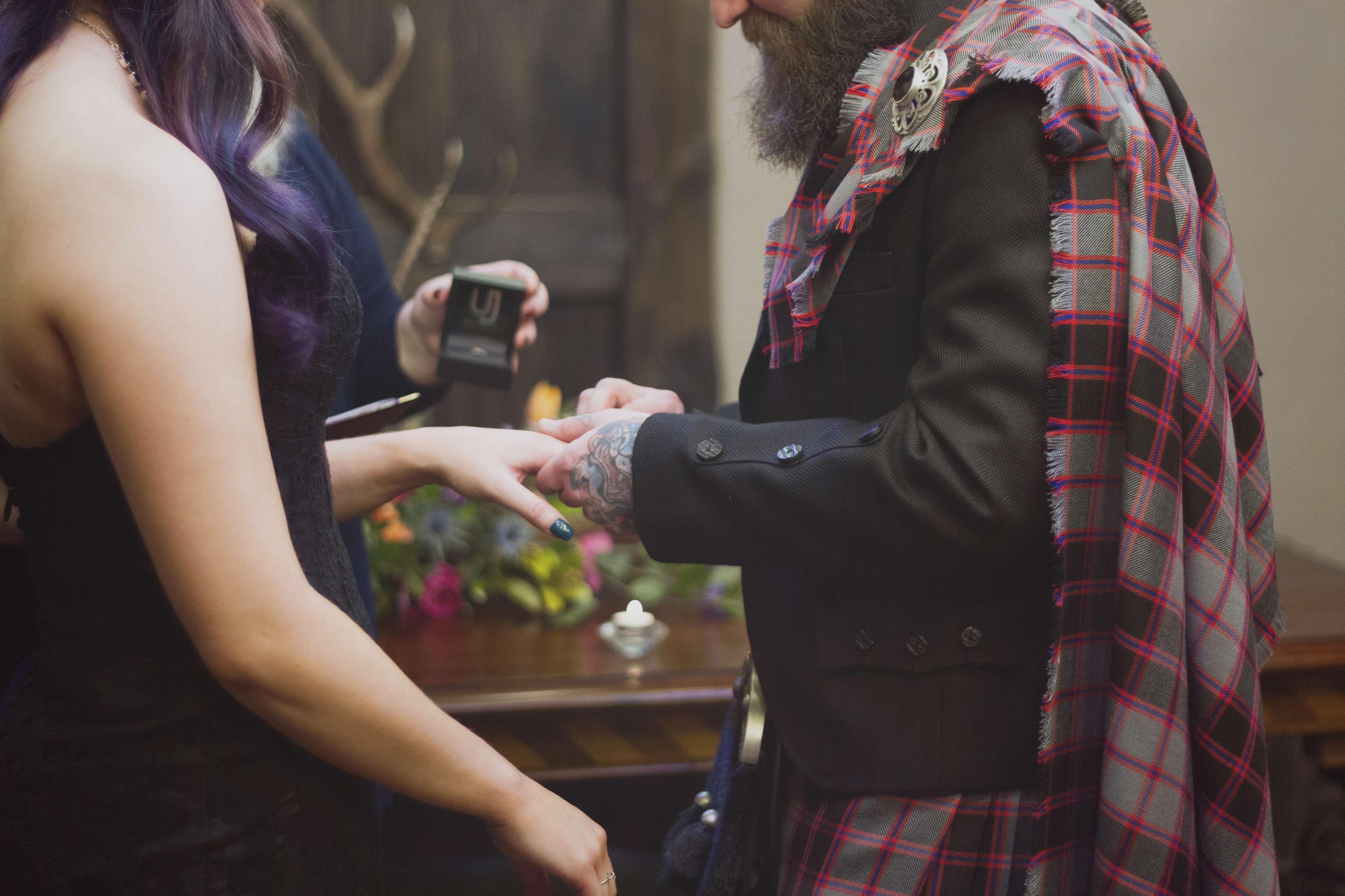 Scottish Highlands Micro Wedding with a Black Wedding