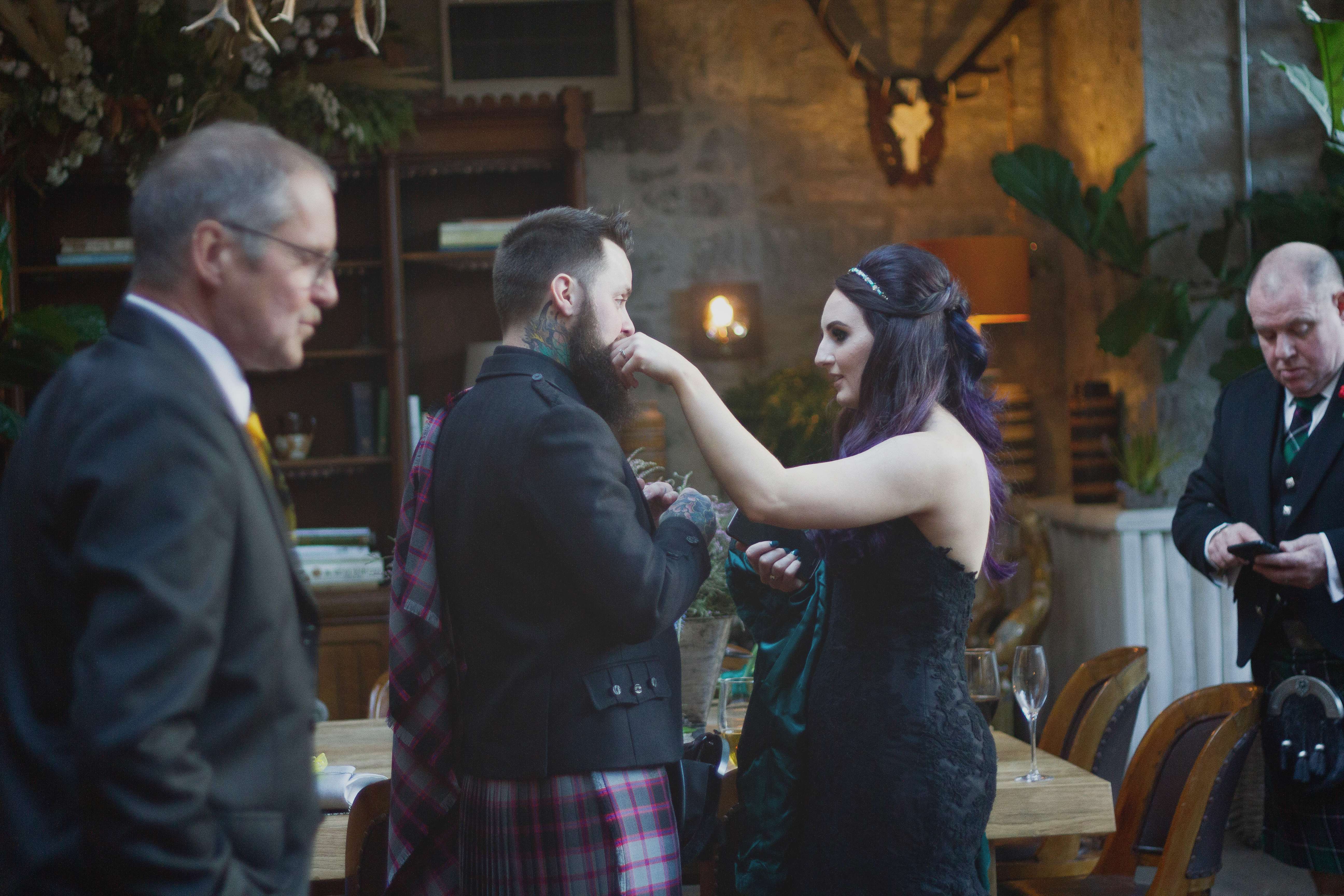 Scottish Highlands Micro Wedding with a Black Wedding
