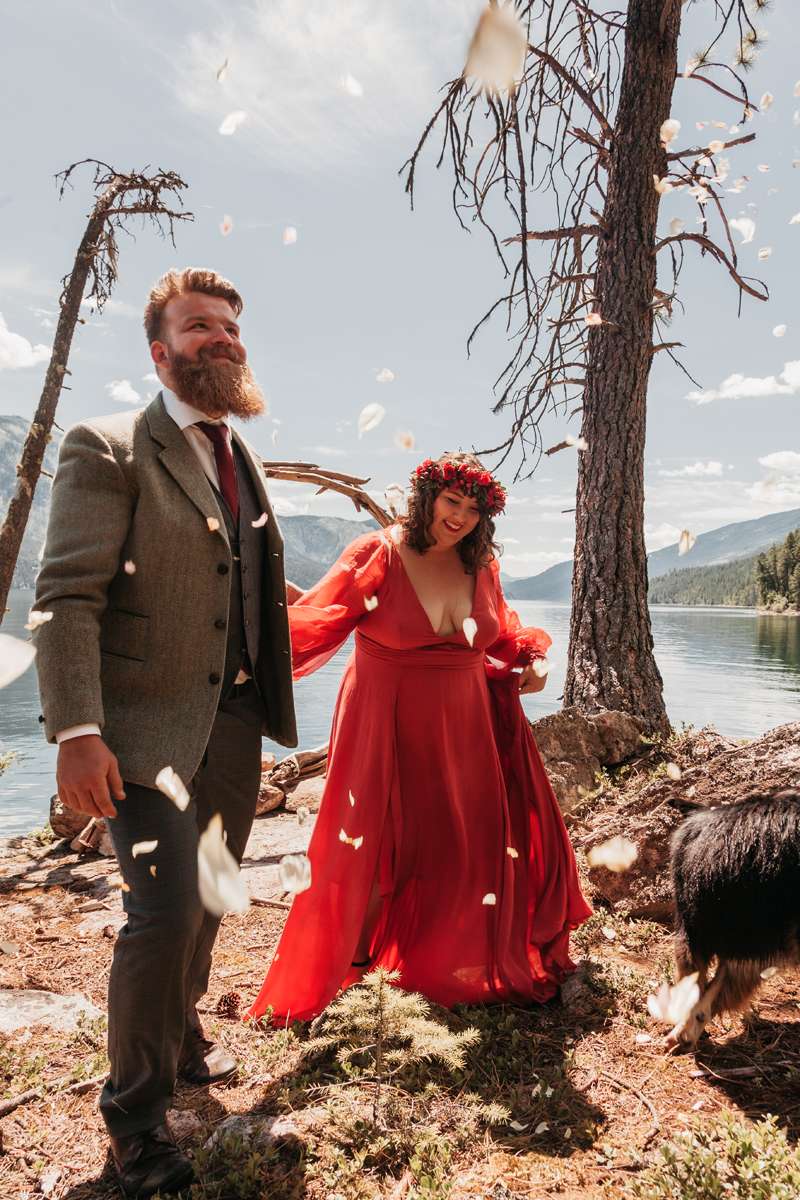 Boat-Access, Micro Wedding with Cliff Diving & a Homemade Red Dress ...