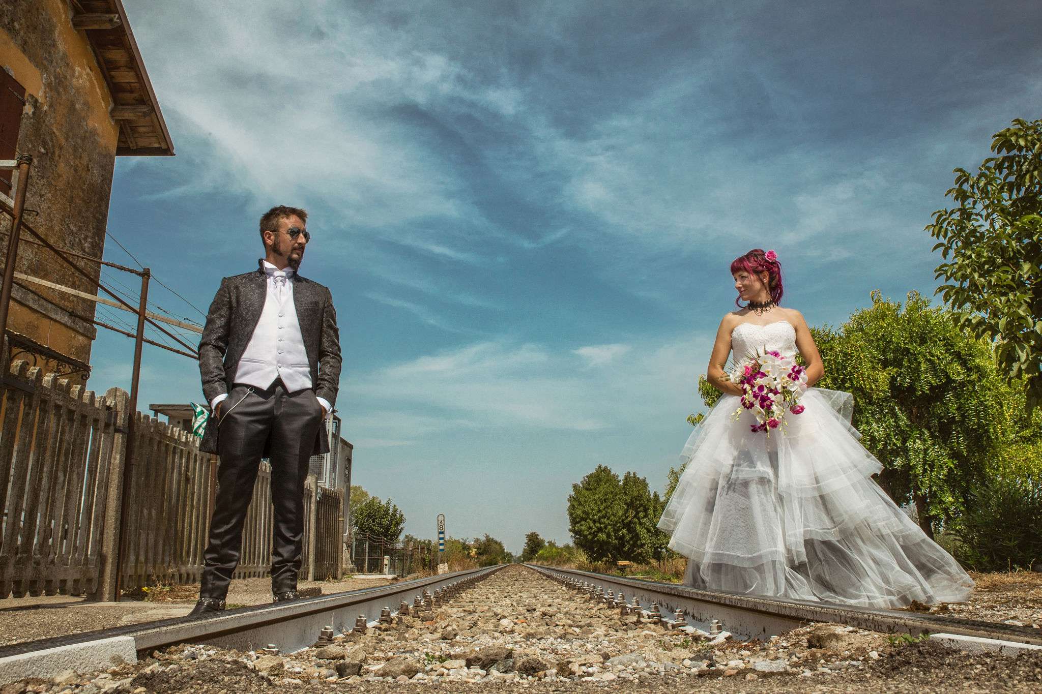 Italian bride and priest