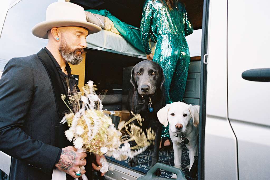 A Tattooed Couples' Las Vegas Elopement with a Flapper Inspired