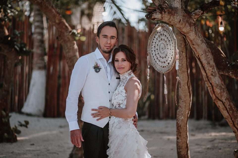 mexican beach wedding dress A-line Spaghetti Strap White Lace Chiffon Beach Wedding Dress WD290 US6 / White main image 1