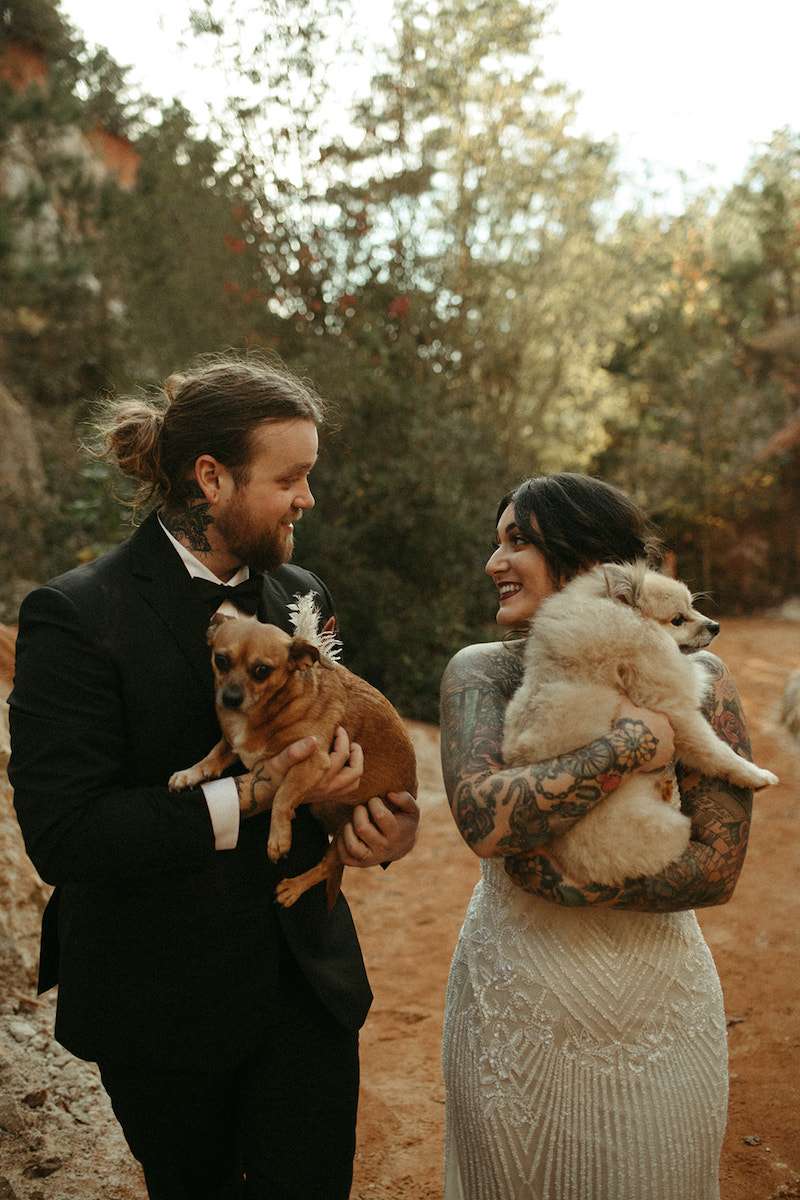 Autumnal Canyon Elopement with Their Dogs
