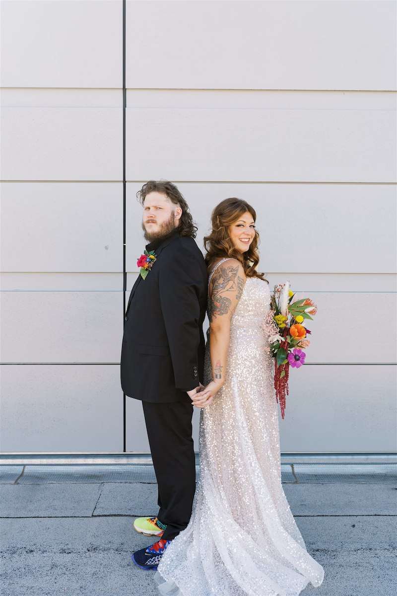 Brunch Wedding with Disco Balls, DIY Décor & References to Their ...